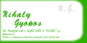 mihaly gyopos business card